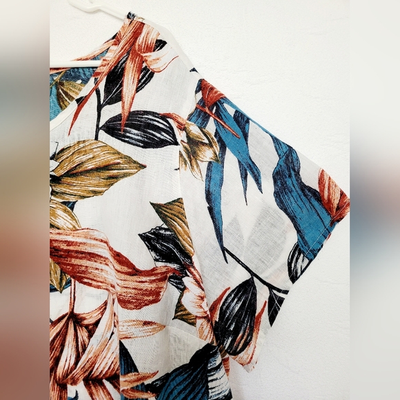 C&C California Women's 100% Linen Tropical Blouse Flowy Oversize 3XL - Picture 8 of 16